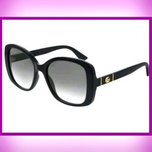 NWT Authentic Women's Black Gucci Butterfly Sunglasses GG 0762